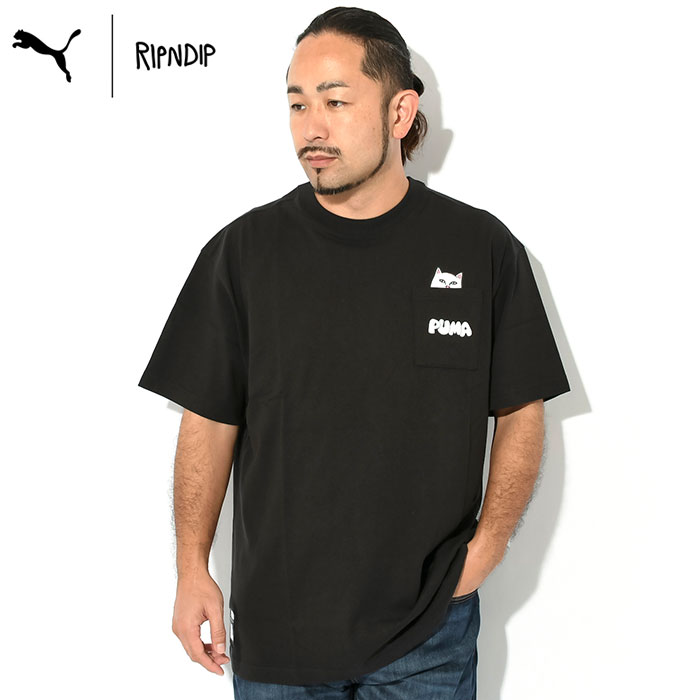 プーマ Tシャツ 半袖 PUMA メンズ リップンディップ ポケット コラボ ( PUMA×RIPNDIP Pocket S/S Tee T-SHIRTS カットソー 622195 )[M便 1/1]｜icefield｜03