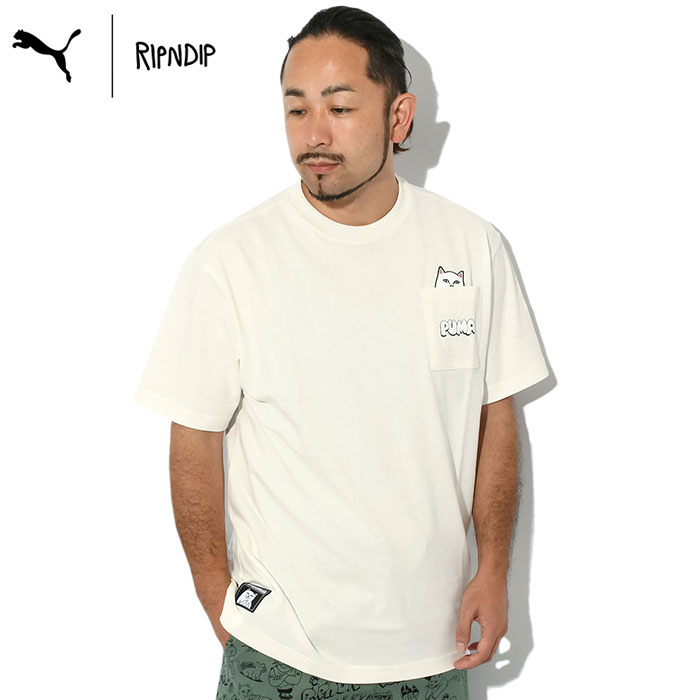 プーマ Tシャツ 半袖 PUMA メンズ リップンディップ ポケット コラボ ( PUMA×RIPNDIP Pocket S/S Tee T-SHIRTS カットソー 622195 )[M便 1/1]｜icefield｜02