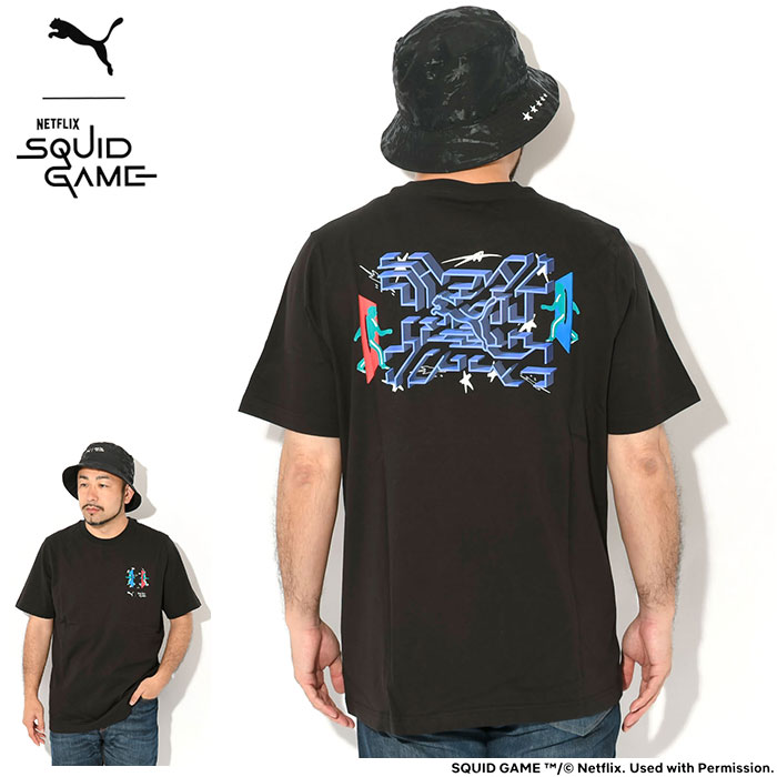 PUMA（プーマ） Tシャツ 半袖 メンズ イカゲーム グラフィック コラボ ( PUMA×SQUID GAME Graphic S/S ...