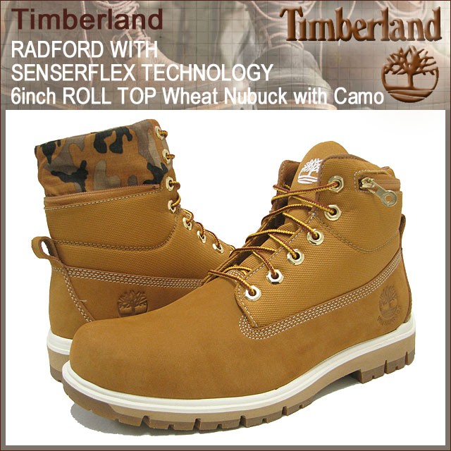 ティンバーランド Timberland ラドフォード ウィズ センサーフレックス シックスインチ ロールトップ ウィートヌバック ウィズ  カモ(6553A)