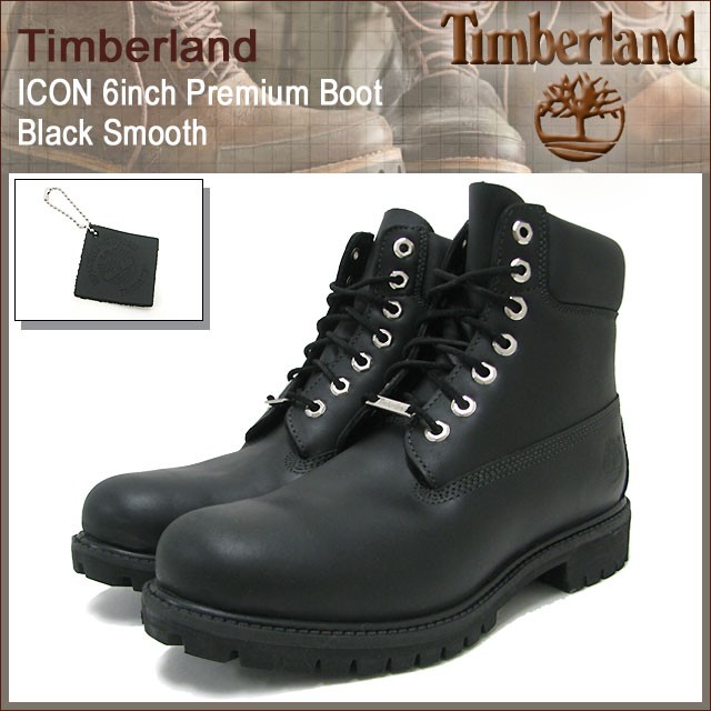 ティンバーランド Timberland ブーツ アイコン 6インチ プレミアム ブラックスムース メンズ(男性 紳士用) (6556A ICON  6inch Premium Boot)