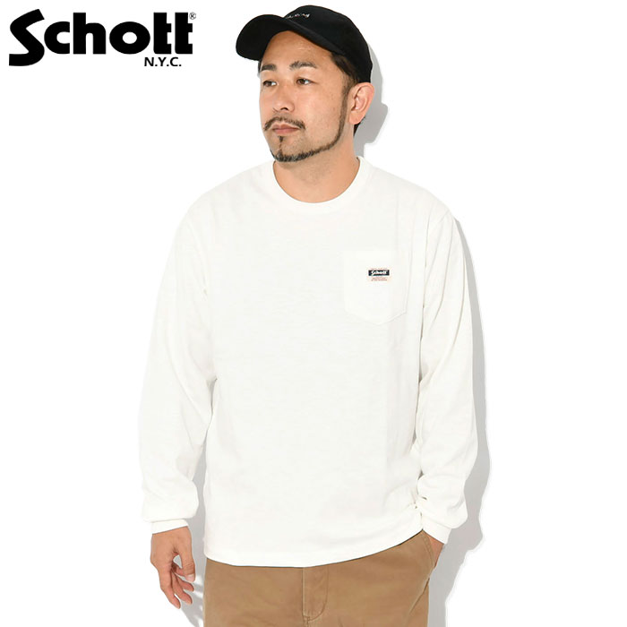 Schott N.Y.C（ショット） ロンT Tシャツ 長袖 Schott メンズ ワーク