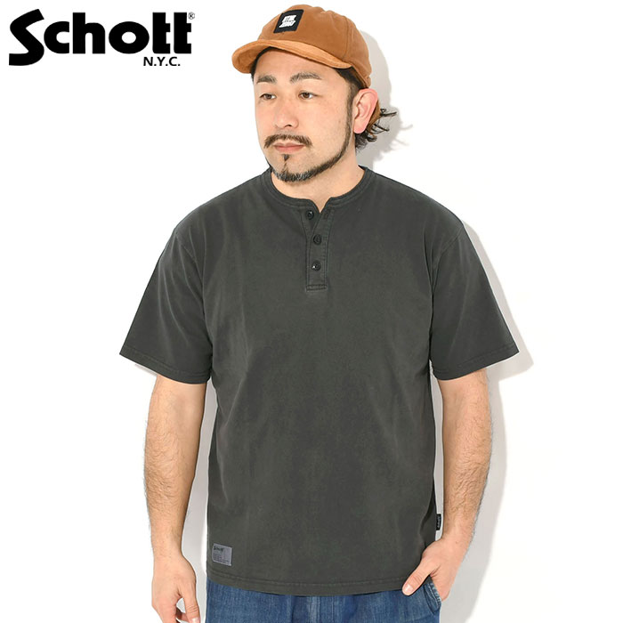 Schott N.Y.C（ショット） Tシャツ 半袖 Schott メンズ ピグメント O/D