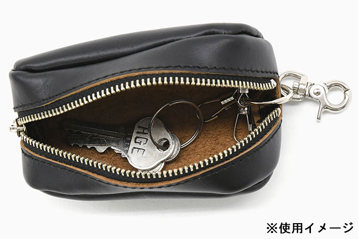 SCHOTT ショット ONE STAR KEY CASE ワンスター レザーキーケース ブラック 7825970020 ONESTAR KEY CASE/ワンスター キーケース | Schott（ショット