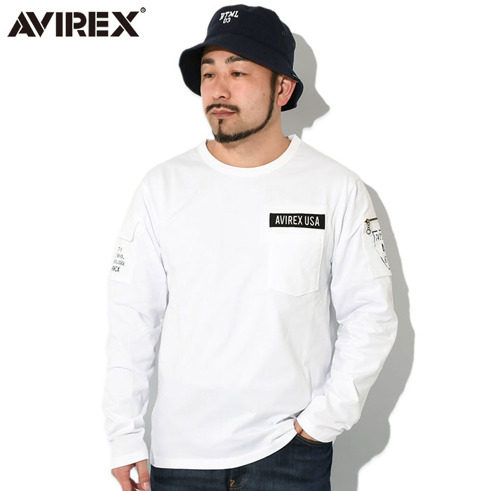 アビレックス ロンT Tシャツ 長袖 AVIREX メンズ ファティーグ ( AVIREX Fatigue L/S Tee カットソー トップス 男性用 アメカジ 7831930005 6113448 )｜icefield｜02