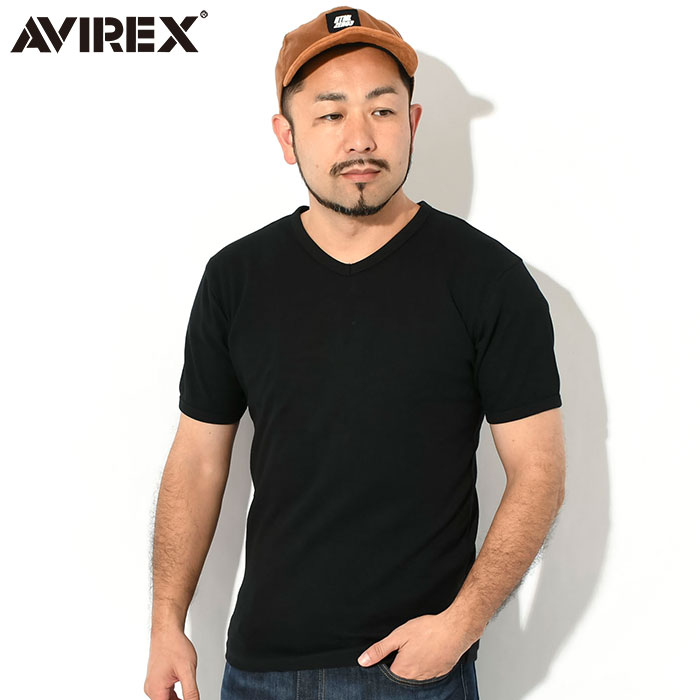 アビレックス Tシャツ 半袖 AVIREX メンズ デイリー リブ Vネック ( Daily Rib...