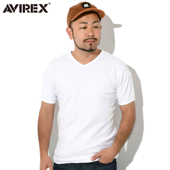 アビレックス Tシャツ 半袖 AVIREX メンズ デイリー リブ Vネック ( Daily Rib V Neck S/S Tee カットソー トップス 7834934008 6143501 )[M便 1/1]｜icefield｜02