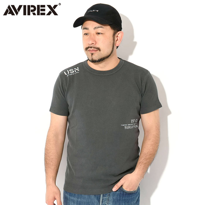 AVIREX アビレックス Tシャツ 半袖 メンズ フェイド ウォッシュ