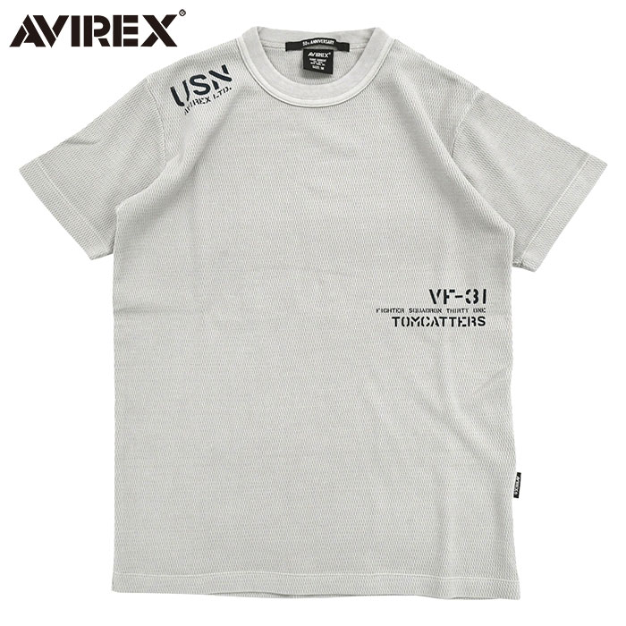 AVIREX アビレックス Tシャツ 半袖 メンズ フェイド ウォッシュ