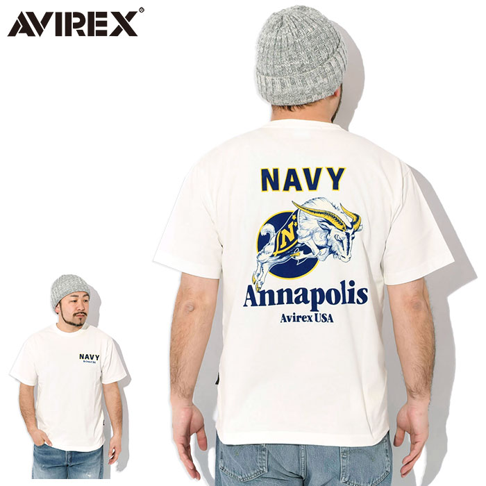 AVIREX（アヴィレックス） アビレックス Tシャツ 半袖 メンズ USNA MIL