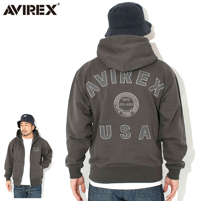 AVIREX（アヴィレックス） アビレックス パーカー ジップアップ メンズ