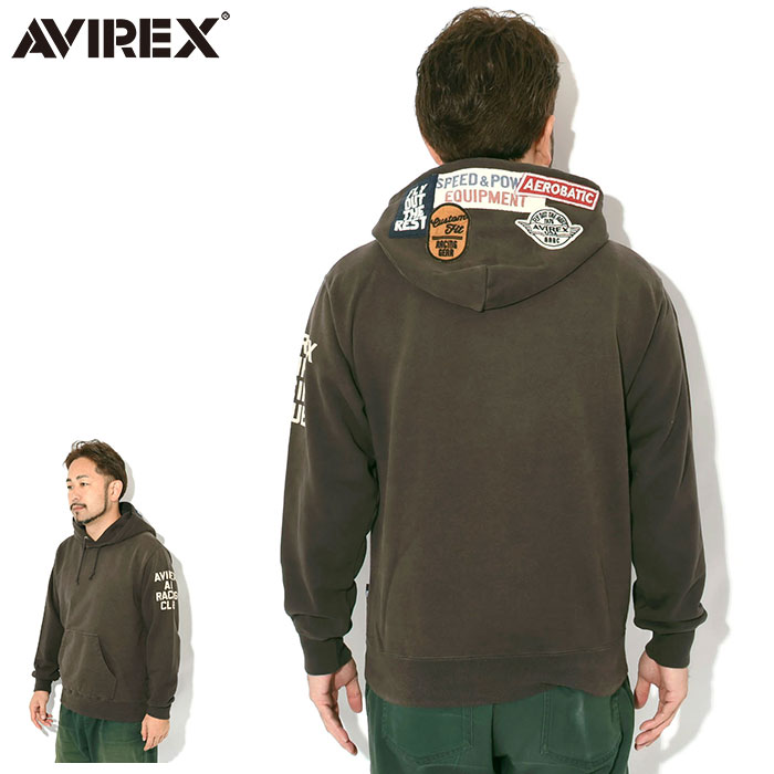 アビレックス パーカー プルオーバー AVIREX メンズ A.A.R.C. パッチ スウェット (A.A.R.C. Patched Sweat Pullover Hoodie スウェット トップス 7835231007)の画像