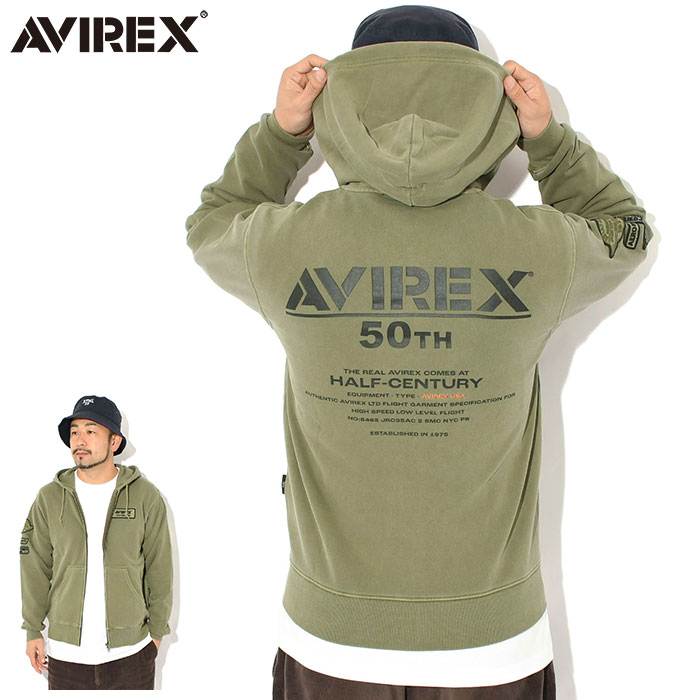 AVIREX（アヴィレックス） アビレックス パーカー ジップアップ メンズ