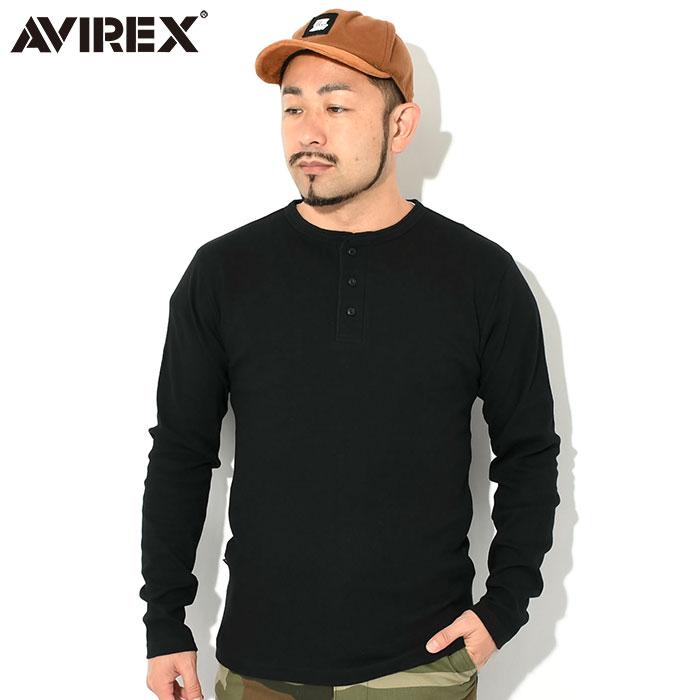 アビレックス ロンT Tシャツ 長袖 AVIREX メンズ デイリー リブ