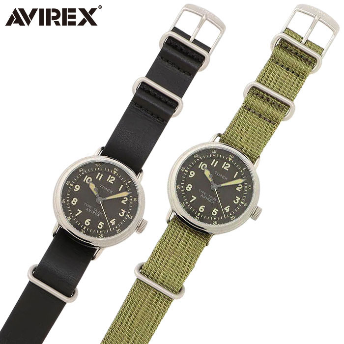 アビレックス 腕時計 AVIREX タイメックス タイプ 25A ( TIMEX Type-25A 50周年記念 ミリタリーウォッチ アクリル風防 3気圧防水 電池式 7835973002 )の画像