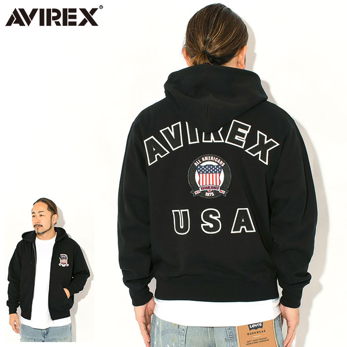 AVIREX（アヴィレックス） アビレックス パーカー ジップアップ メンズ