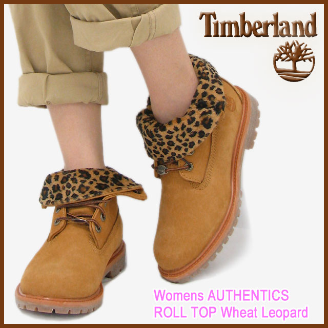 ティンバーランド Timberland ウーマンズ ブーツ オーセンティックス ロールトップ ウィート レオパード(8139A Leopard  レディース)