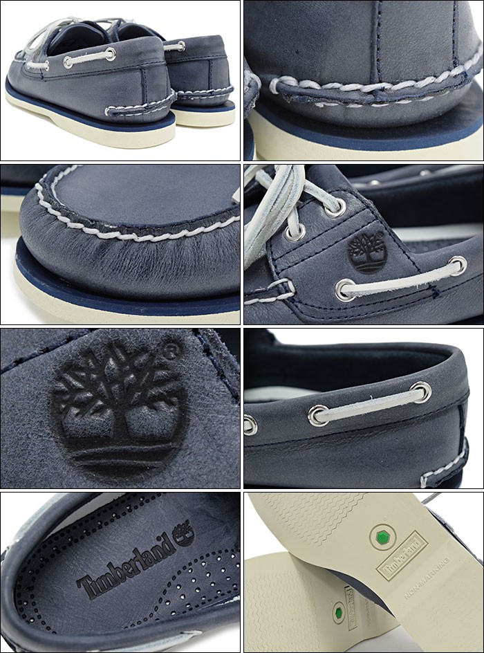 Timberlandティンバーランド2eye デッキシューズ　ネイビー迷彩レザー 定番】クラシック ツーアイ(2eye) ボートシューズ メンズ