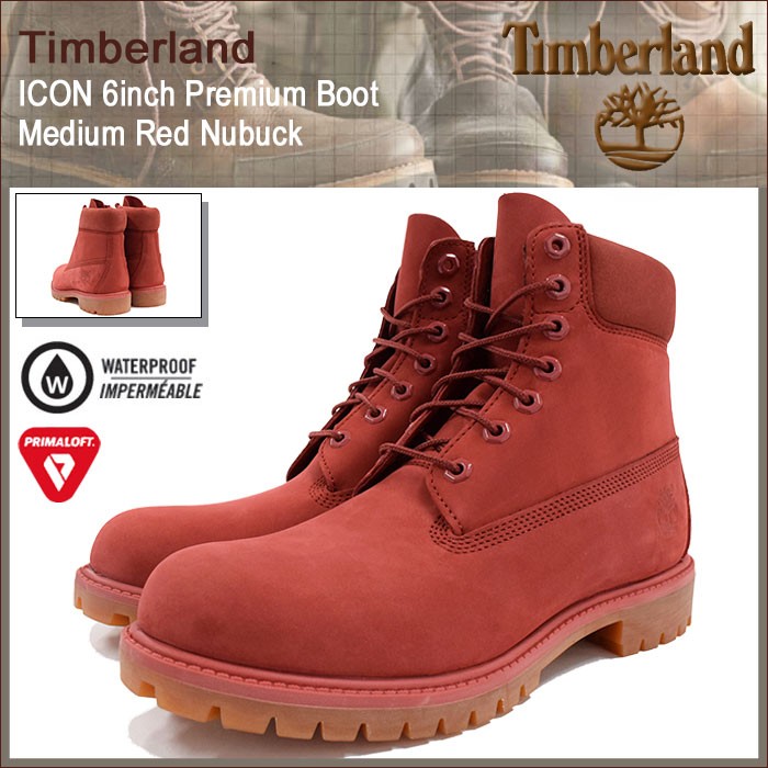 ティンバーランド Timberland ブーツ メンズ アイコン 6インチ プレミアム ミディアム レッド ヌバック(A1FXW ICON 6inch  Premium Boot 防水) : tbl-a1fxw : ice field - 通販 - Yahoo!ショッピング