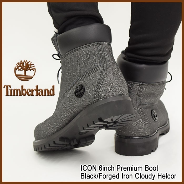 ティンバーランド Timberland ブーツ メンズ 男性用 アイコン 6インチ プレミアム Black/Forged Iron Cloudy  Helcor(A1JDC ICON 6inch Boot)