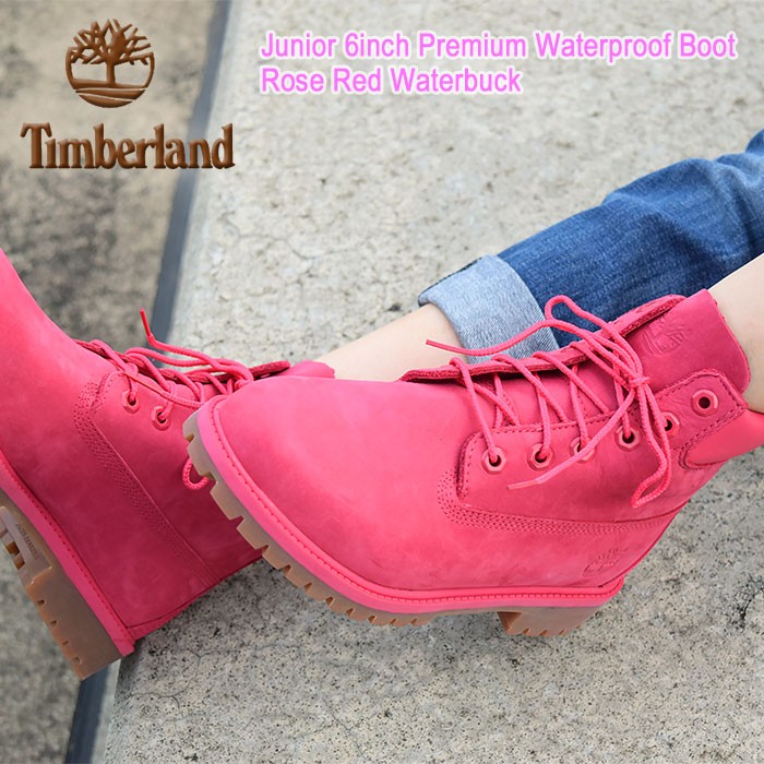 ティンバーランド スエード 6インチ　ワークブーツ ピンク　防水 Timberland ティンバーランド ブーツ レディース対応サイズ