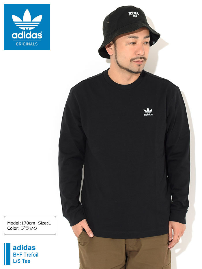 adidas Originals アディダス Tシャツ 長袖 メンズ B+F トレフォイル