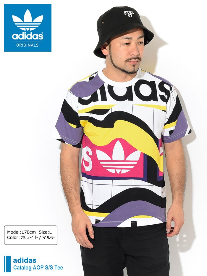 30 Off アディダス Tシャツ 半袖 Adidas メンズ カタログ Aop オリジナルス Catalog Aop S S Tee Originals カットソー 男性用 Fm1553 Ice Field 通販 Paypayモール