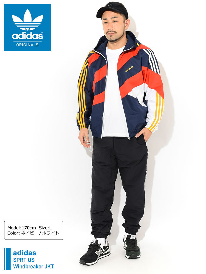 アディダス ジャケット adidas メンズ SPRT US ウインドブレーカー オリジナルス ( SPRT US Windbreaker JKT  Originals アウター GJ6730 ) : adi-gj6730 : ice field - 通販 - Yahoo!ショッピング