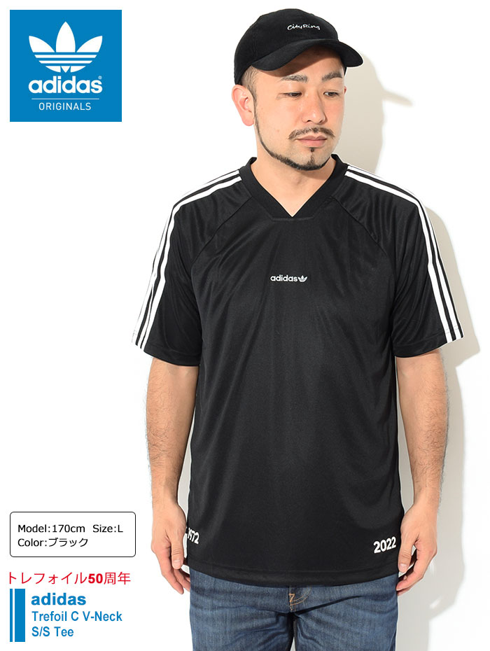 adidasアディダスのTシャツ Trefoil C V-Neck01