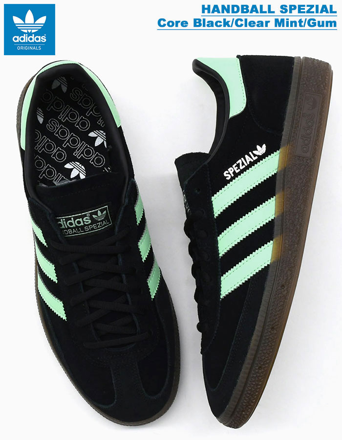 アディダス スニーカー adidas レディース & メンズ ハンドボール スペツィアル Core Black/Clear Mint/Gum  オリジナルス ( HANDBALL SPEZIAL IH7491 )