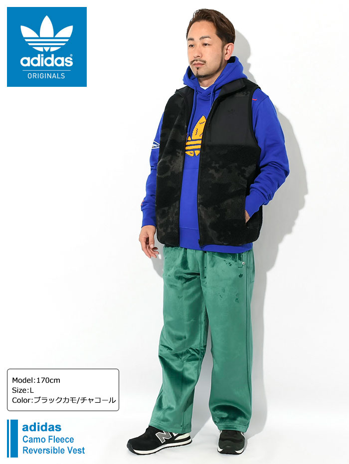 アディダス ジャケット adidas メンズ カモ フリース リバーシブル ベスト オリジナルス ( Camo Fleece Reversible  Vest Originals ビッグシルエット II8157 )