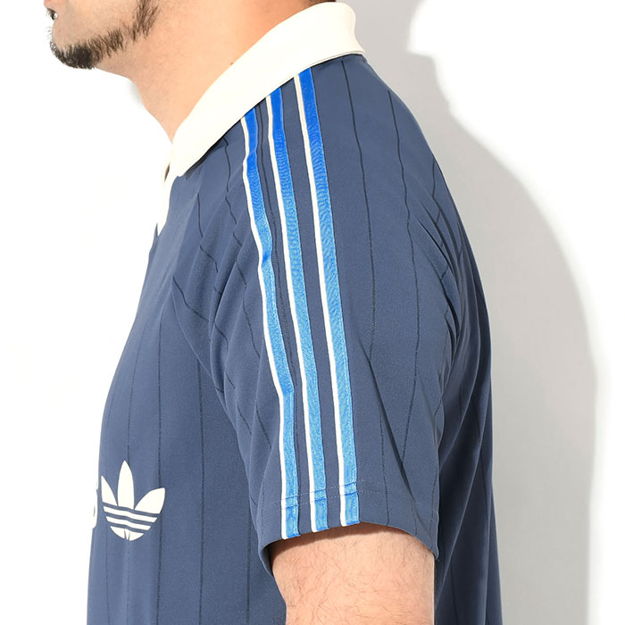 アディダス シャツ 半袖 adidas メンズ ストライプ ジャージ オリジナルス ( Stripe Jersey S/S Shirt  Originals サッカーシャツ トップス IU0199 )