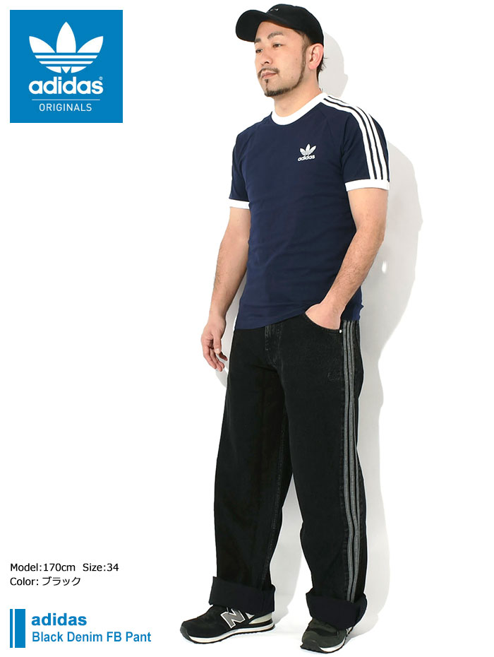 adidas Originals アディダス パンツ メンズ ブラック デニム FB