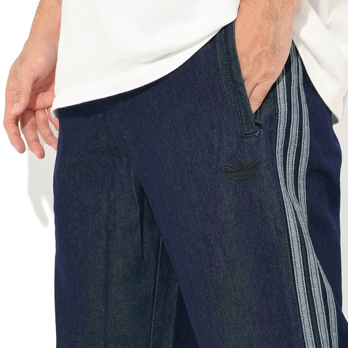 adidas ラインストーンパンツ S adidas（アディダス）の「デニム ラインストーン パンツ / アディダス