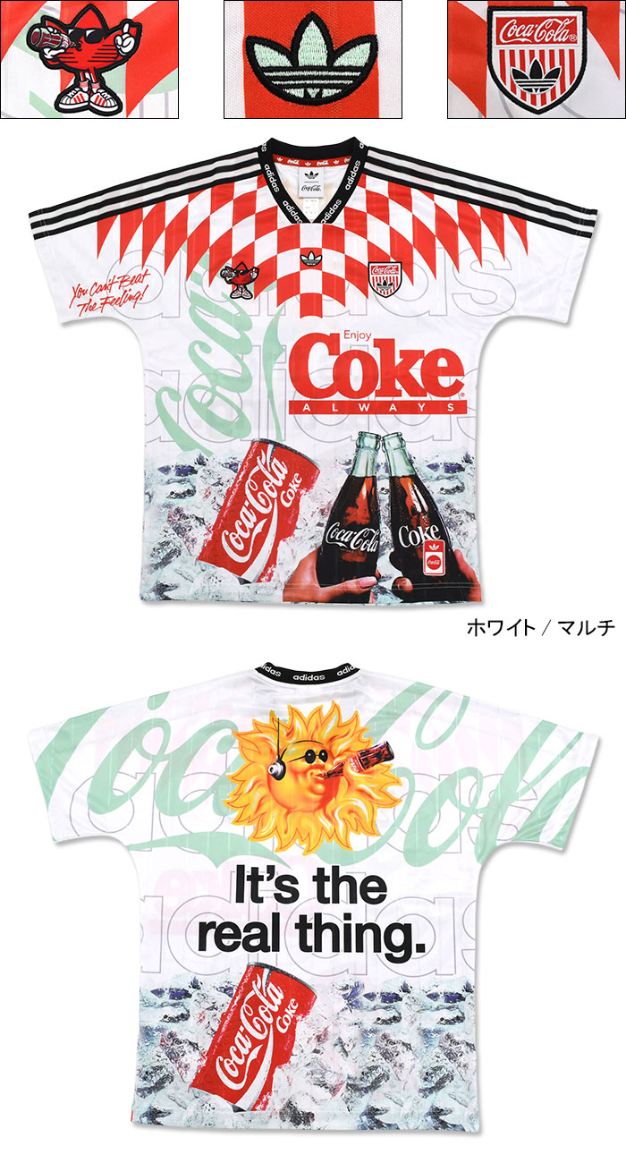 adidasアディダスのカットソー Coca-Cola Mash-Up Jersey V-Neck08
