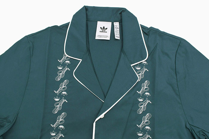 adidasアディダス半袖 刺繍 ボウリングシャツ XLサイズ 楽天市場
