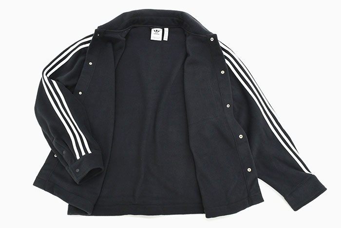 【新品未使用】adidas　アディダス　長袖撥水フリース シャツジャケット adidas アディダス 薄手 ハイネック ジップアップ ジャケット