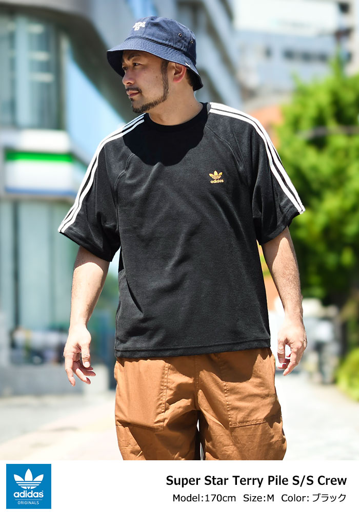 adidasアディダスのTシャツ Super Star Terry Pile Crew01