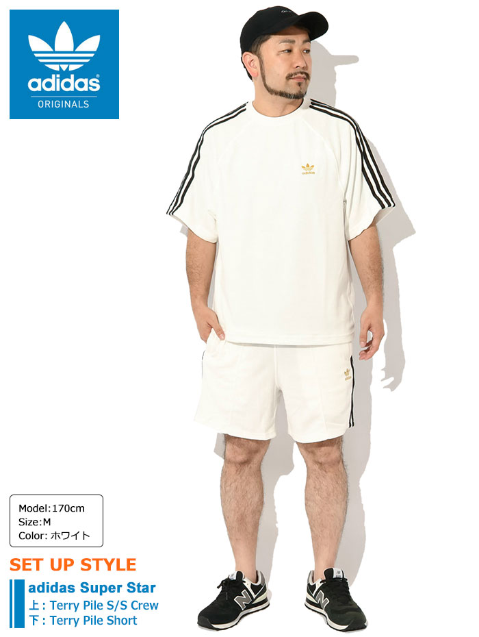 adidasアディダスのTシャツ Super Star Terry Pile Crew17