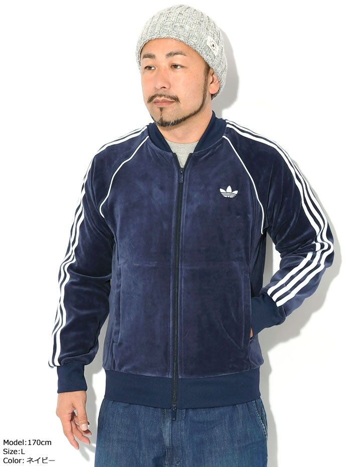 アディダス ジャージー ジャケット adidas メンズ ベロア SST トラック