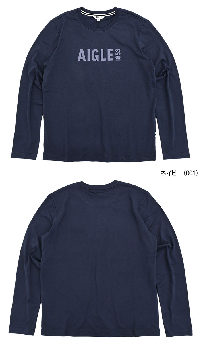 AIGLE エーグル Tシャツ ロンT 長袖 メンズ ロゴ プリント (Logo