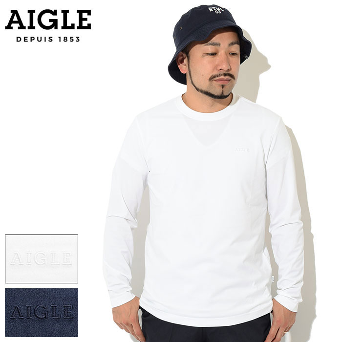 エーグル Tシャツ ロンT Tシャツ 長袖 AIGLE メンズ ロゴ プライム