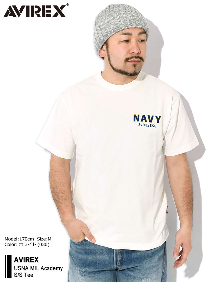 注目■AVIREX■大人気 ミリタリーアカデミー 半袖Tシャツ 国内発 MIL. ACADEMY T-SHIRT 