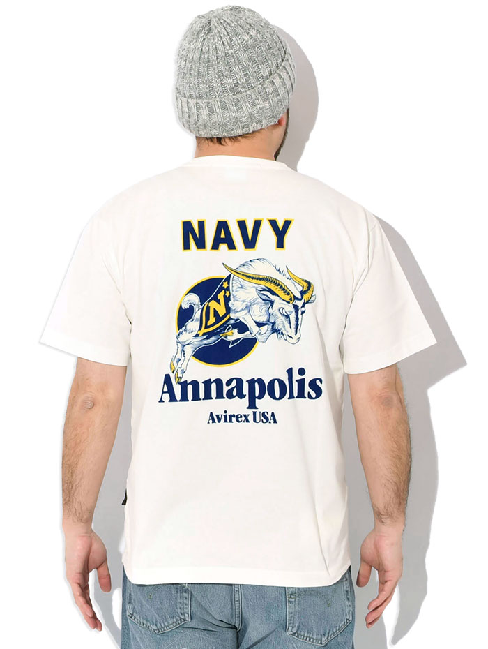 AVIREX（アヴィレックス） アビレックス Tシャツ 半袖 メンズ USNA MIL