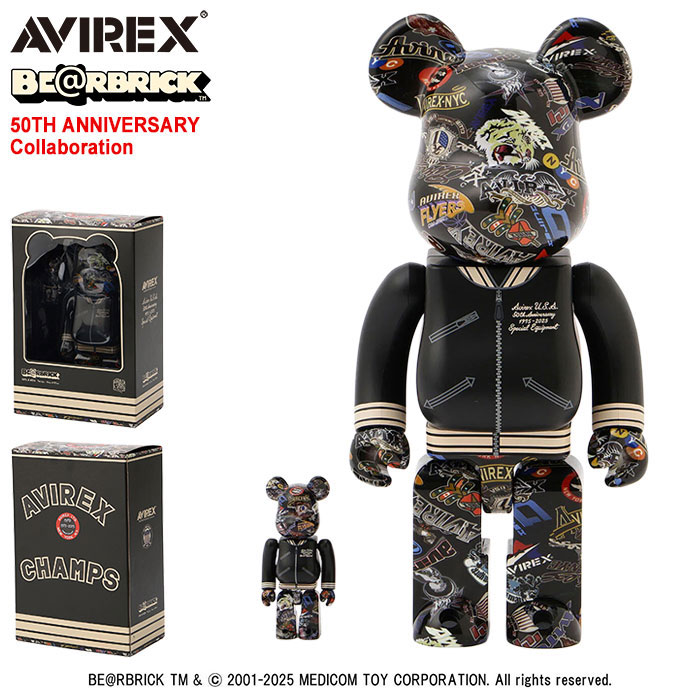 【新品・未開封】アヴィレックス×ベアブリック AVIREX（アヴィレックス） アビレックス フィギュア ベアブリック 50th