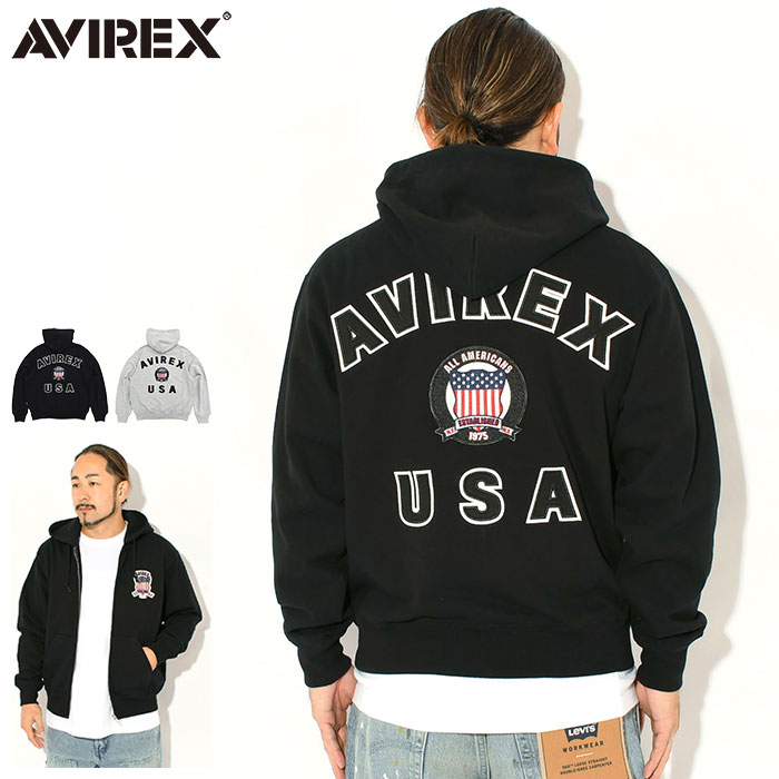 AVIREX（アヴィレックス） アビレックス パーカー ジップアップ メンズ
