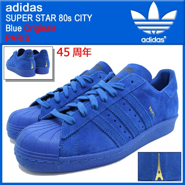 Adidas superstar blue outlet paris