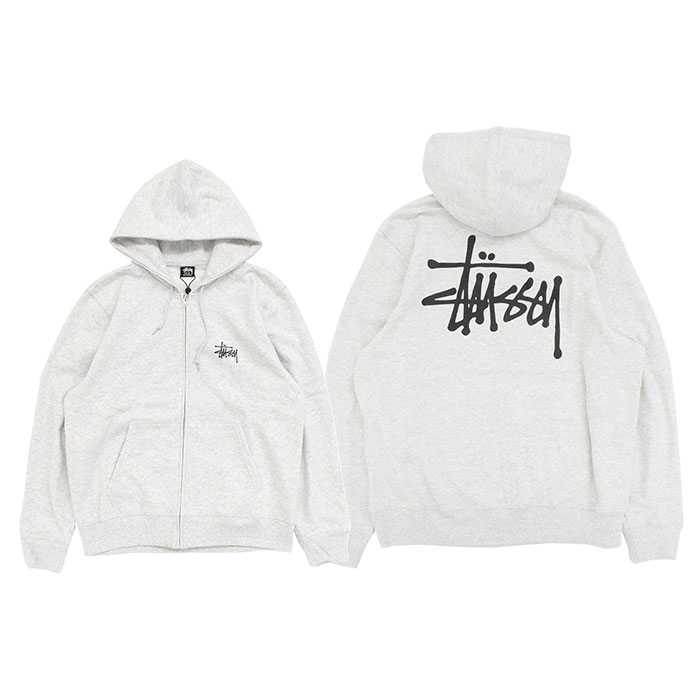 ステューシー パーカー ジップアップ STUSSY メンズ & レディース Basic Stussy ( full zip hooded sweat  1974762 1974649 USAモデル 正規 )