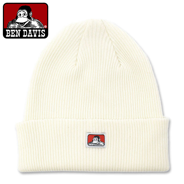 じん様 ニット帽 ホワイト WHITE LINE ニット帽 ニットキャップ