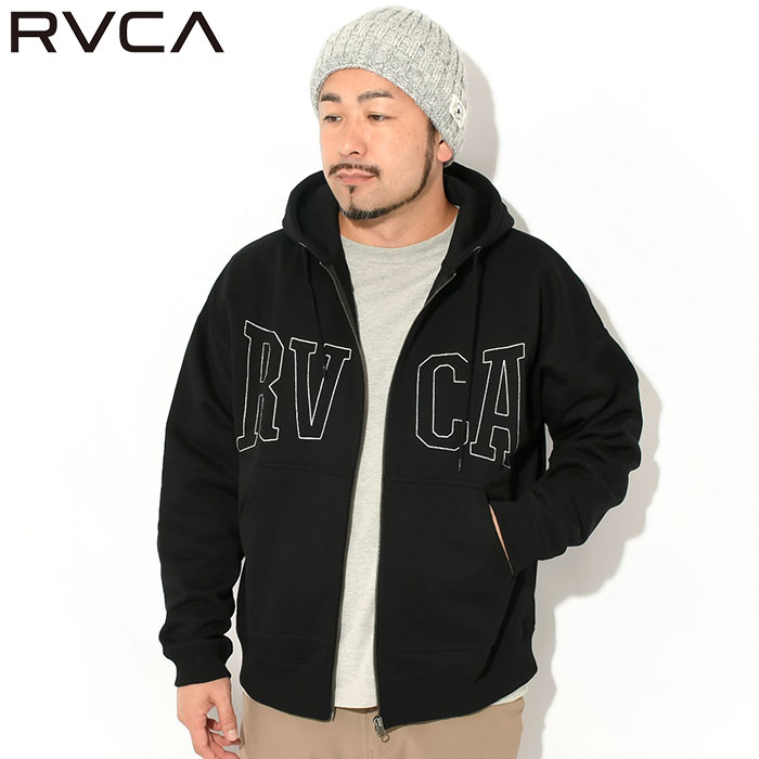 ステッカー付き ルーカ ARCH RVCA ビッグシルエット ブラックS RVCA（ルーカ） パーカー メンズ スウェット ブランド フード付き